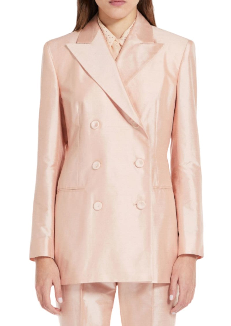 Max Mara Double-Breasted Blazer With Padded Shoulders