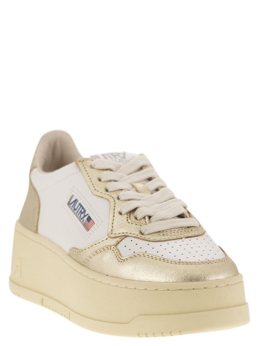 Autry Medalist Platform - Leather Trainers
