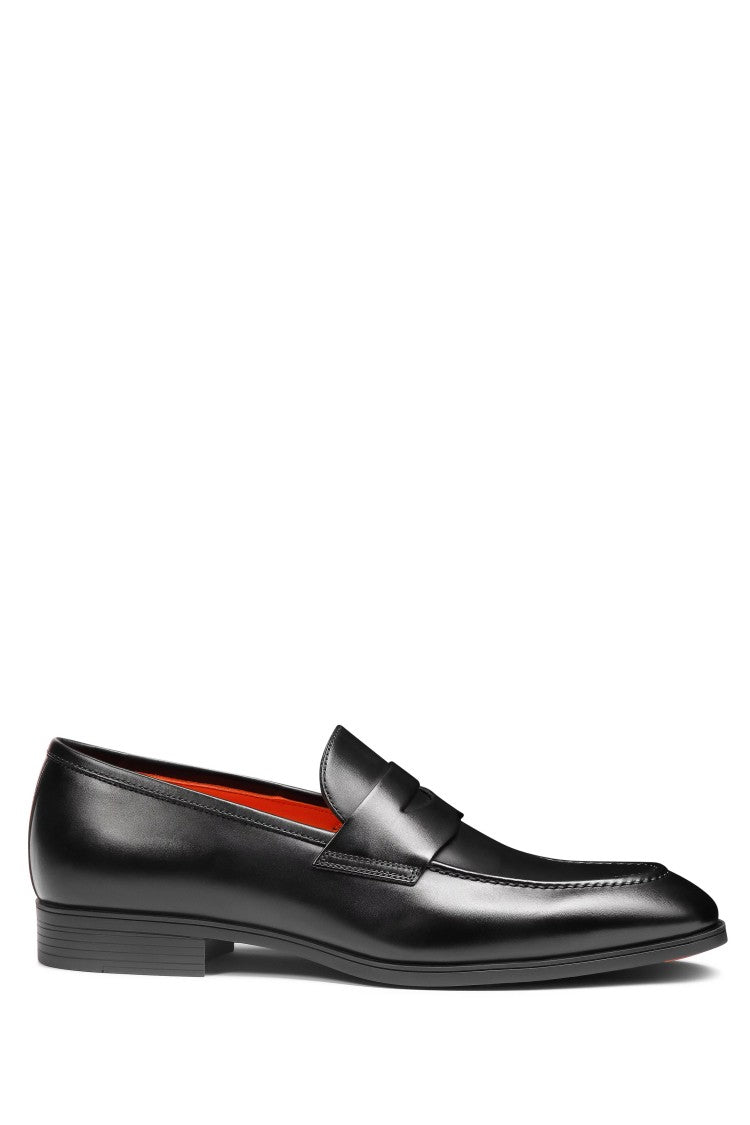 Santoni Leather Penny Loafers