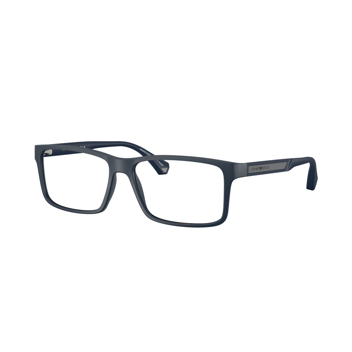 Emporio Armani 0Ea3038 Rectangular Matte Finish Eyeglasses With Tapered Arms