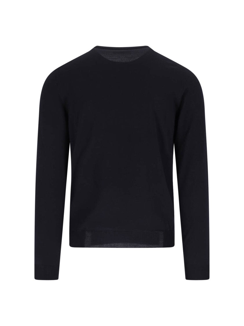 Zanone Virgin Wool Sweater – Dark Blue