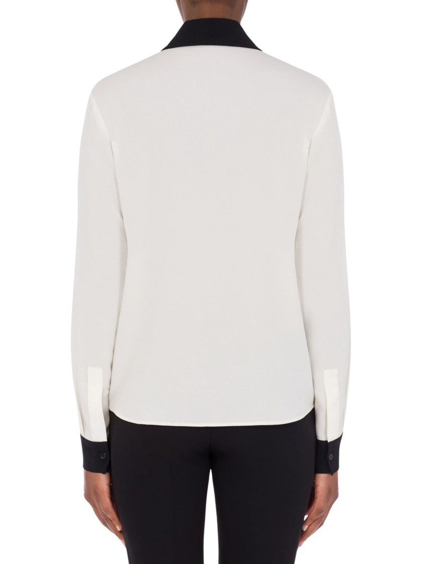 Moschino White Contrasting Collar Shirt