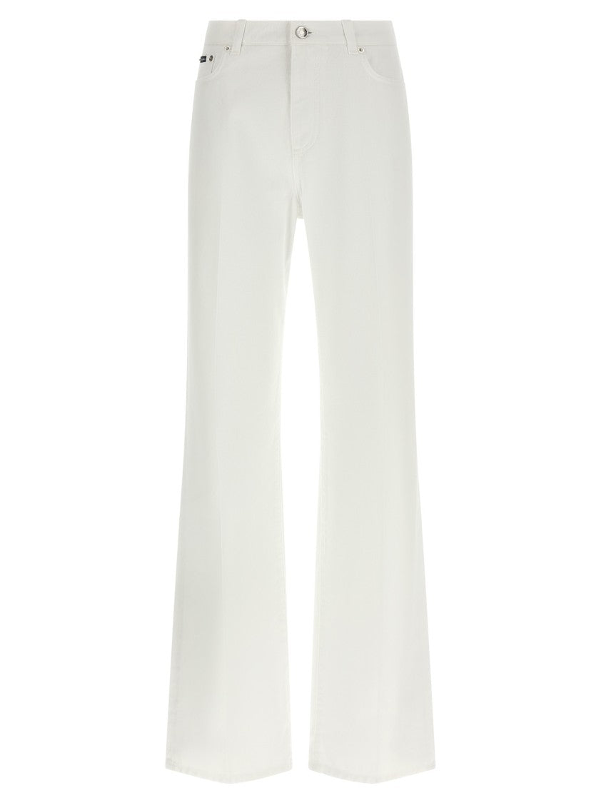 Dolce & Gabbana Garment-Dyed Cotton Denim Jeans