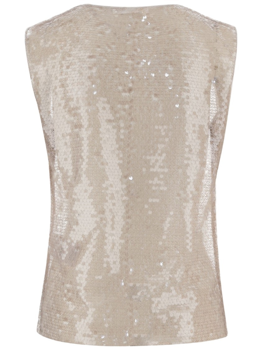 Niccolò Pasqualetti Sequined Round Neck Top