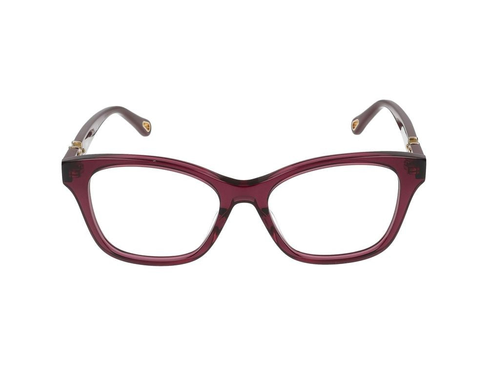 Chloé Eyeglasses Ch0334o 010 Burgundy Red Transpar 52/17/140
