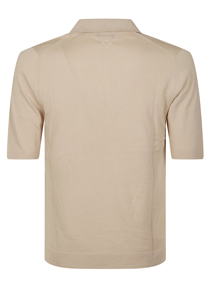 Ballantyne Plain Cotton V-Neck Polo Shirt