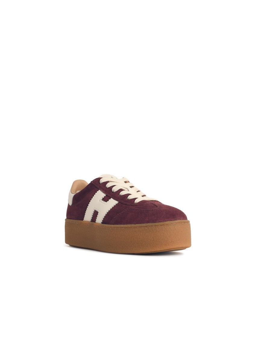 Hogan ' Cool' Burgundy Suede Sneakers
