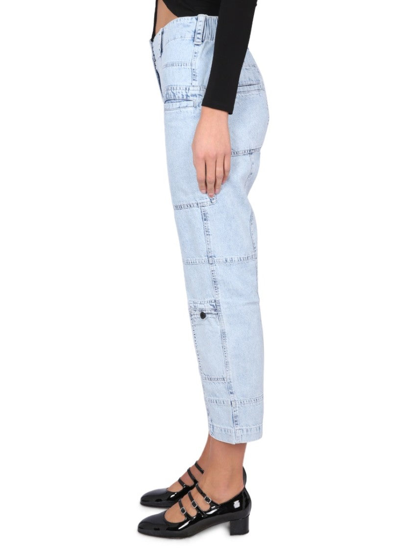 Proenza Schouler X White Label Relaxed Fit Cropped Denim Jeans
