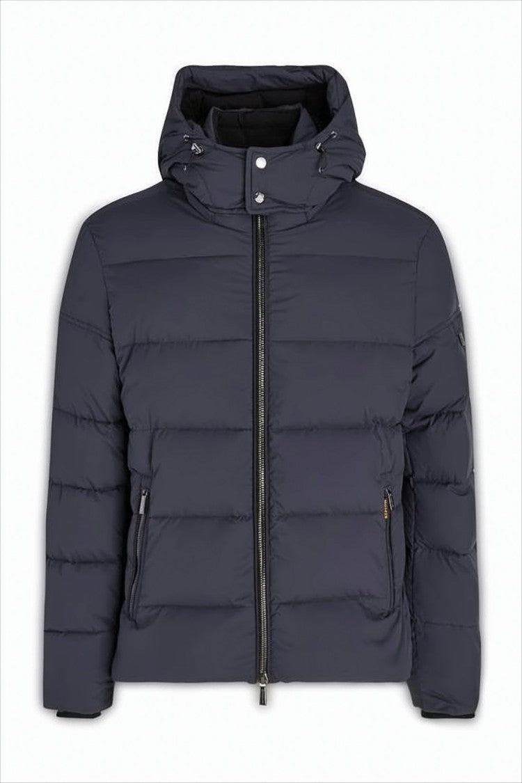 Moorer Horizontal Quilted Padded Jacket With High Collar