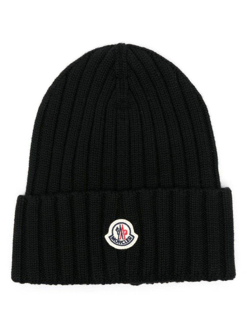 Moncler Ribbed Wool Knit Hat