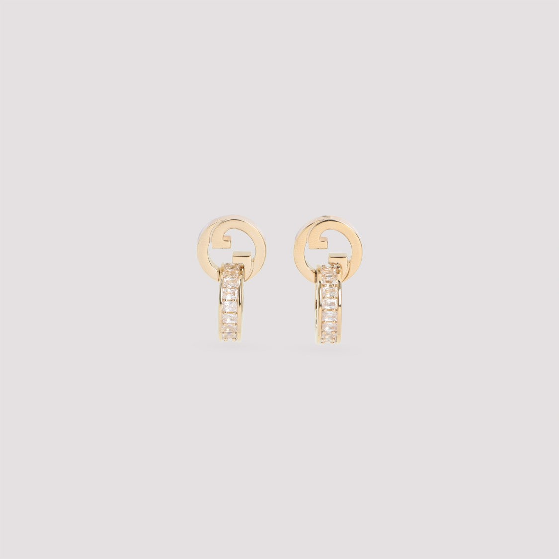 Gucci Metal And Zircon Earrings