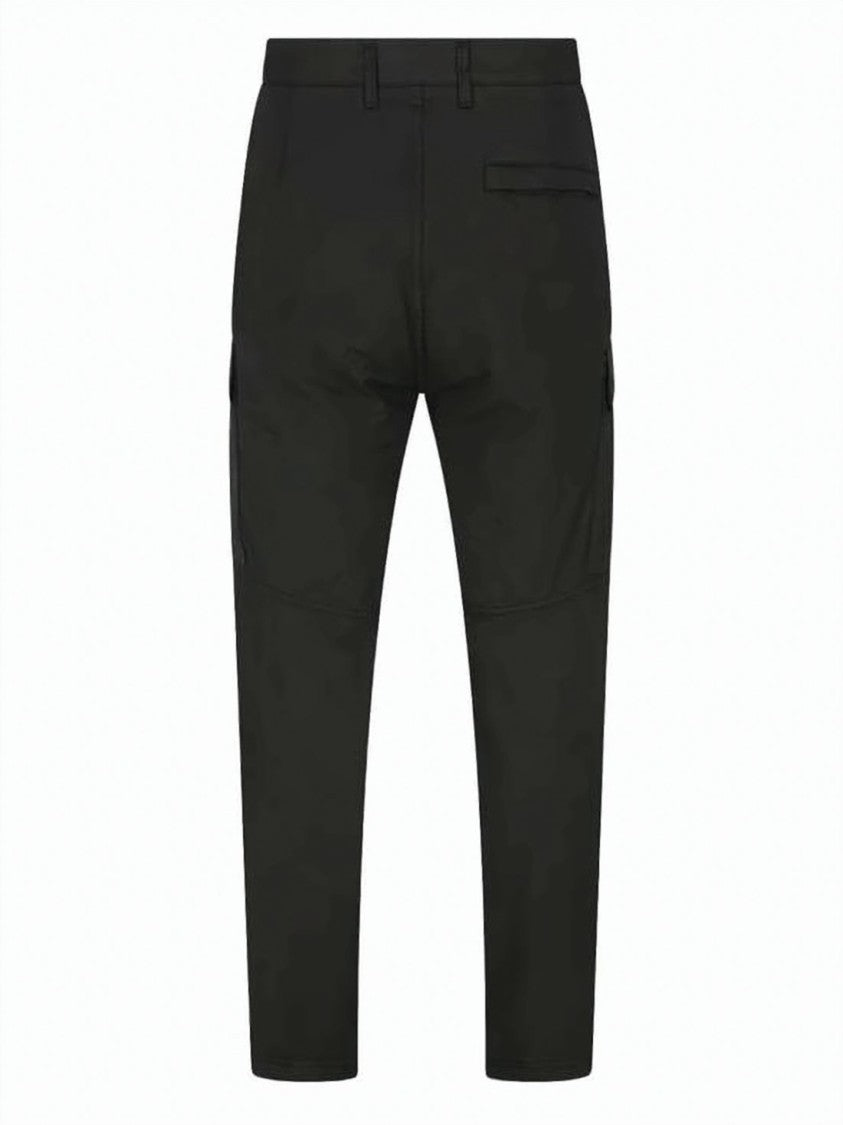 Stone Island Tailored Straight Fit Pants With Flap Cargo Pockets