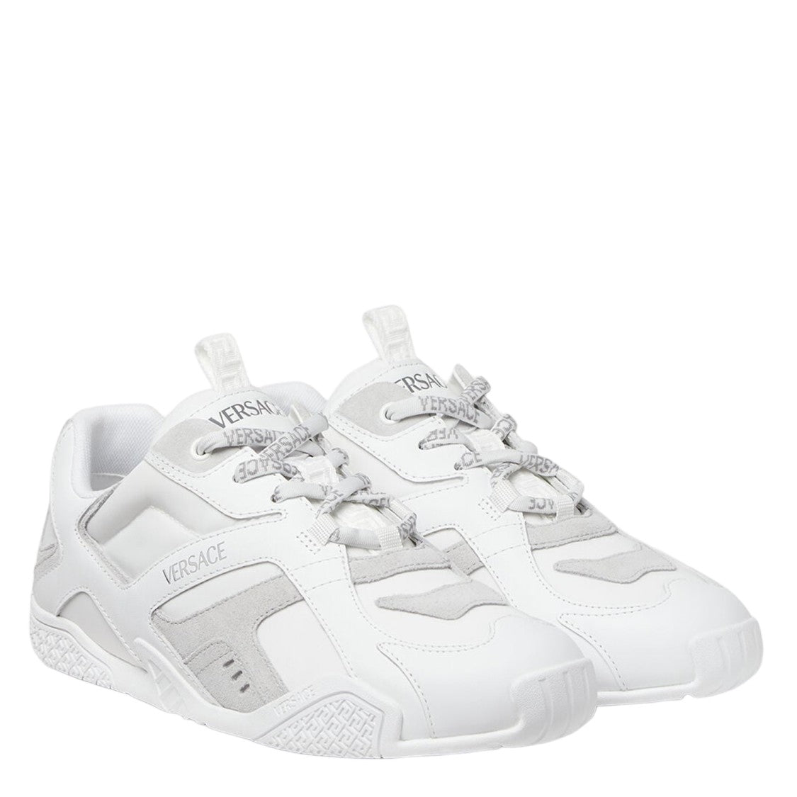 Versace Panel Design Sneakers With Greek Motif