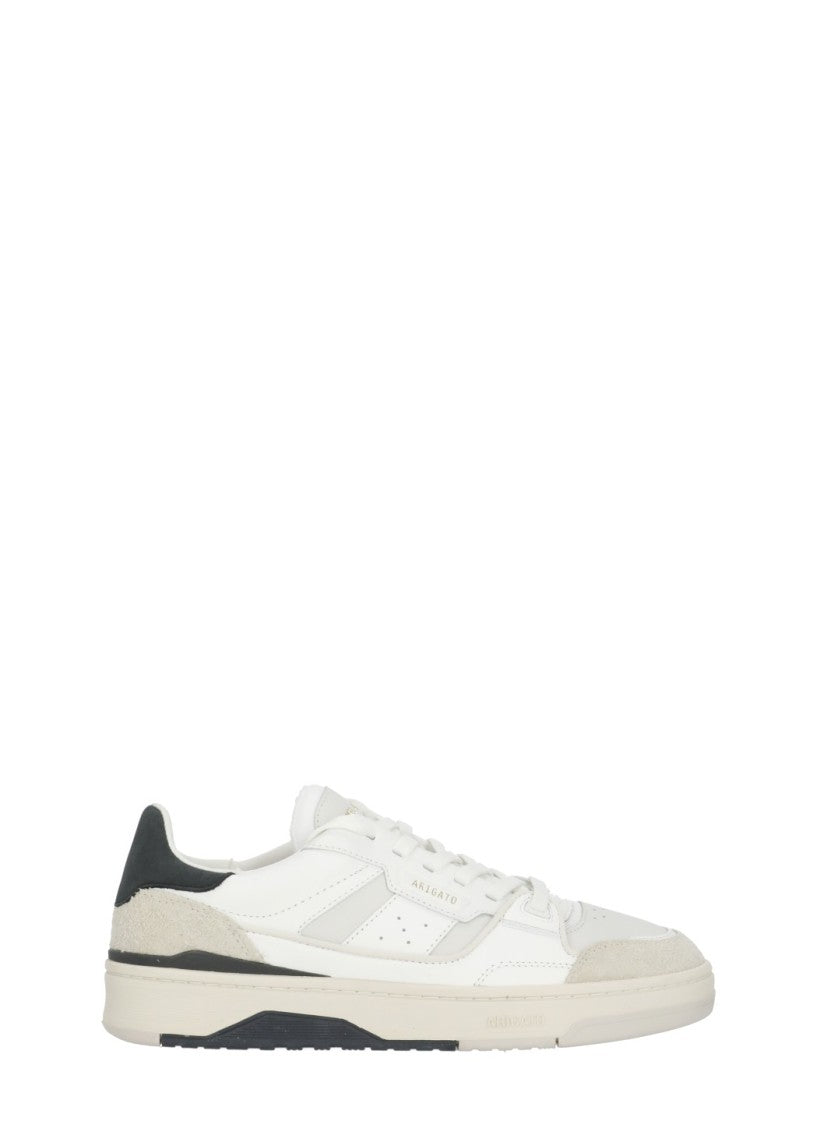 Axel Arigato Round Toe Leather Sneakers With Suede Inserts