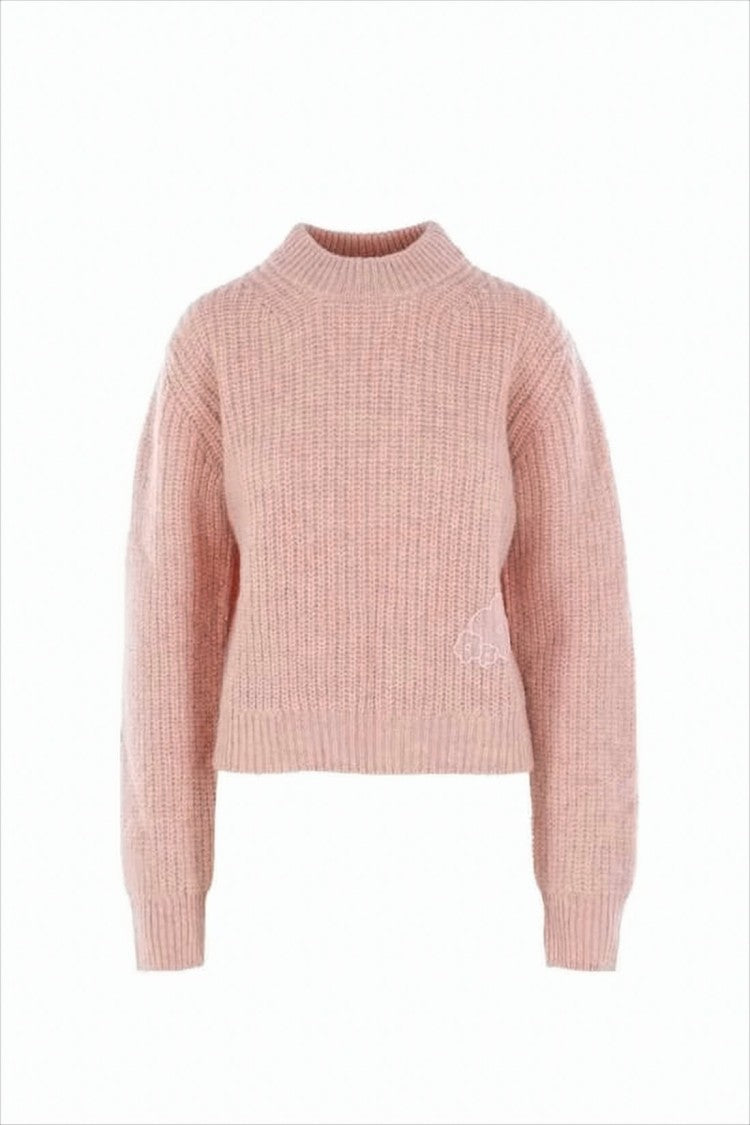 Cecilie Bahnsen Ribbed Knit Sweater With Floral Embroidery