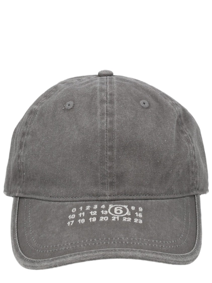 Mm6 By Maison Margiela Vintage-Inspired Grey Cotton Baseball Cap