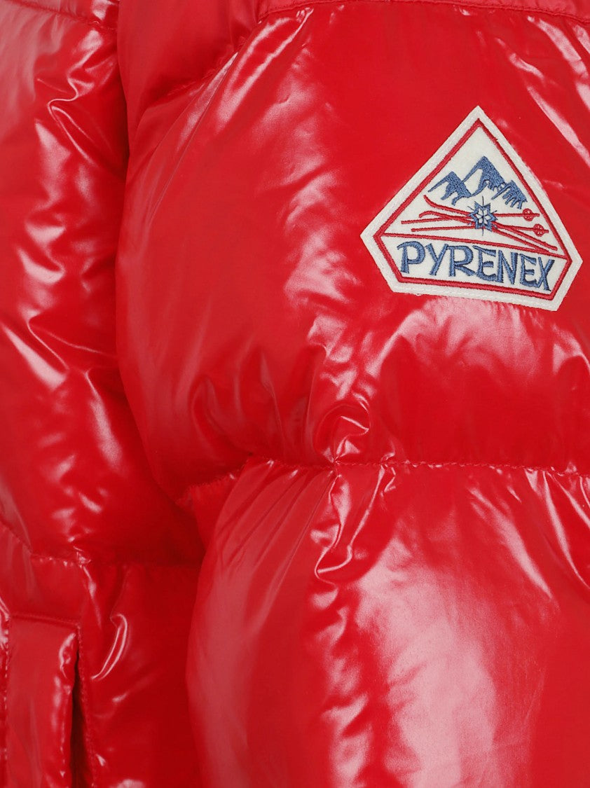 Pyrenex Quilted Red Down Jacket With Hood