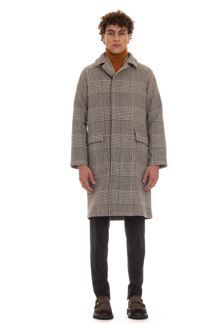 Tagliatore Salt & Pepper Prince Of Wales Coat