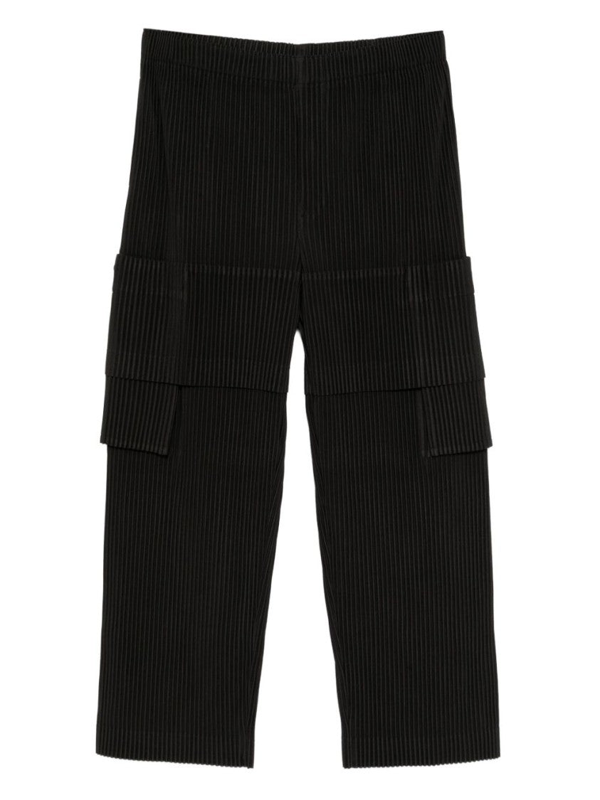 Homme Plissé Issey Miyake Multi-Pocket Trousers With Adjustable Waistband And Flap Pockets