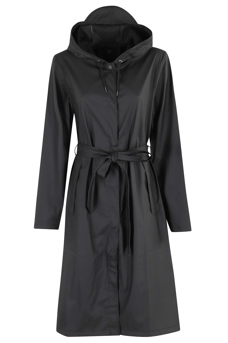 Rains Longer Raincoat With Custom Drawstring Hood