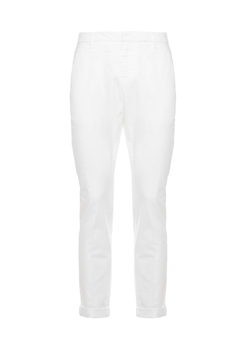 Dondup White Gaubert Cotton Chino Pants