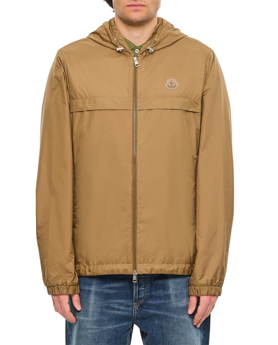 Moncler Rifeo Lightweight Beige Nylon Jacket With Hood