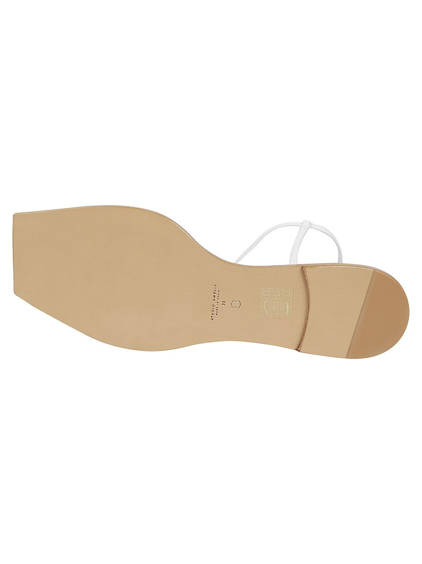 Studio Amelia Filament Squared Lambskin Flip Flops