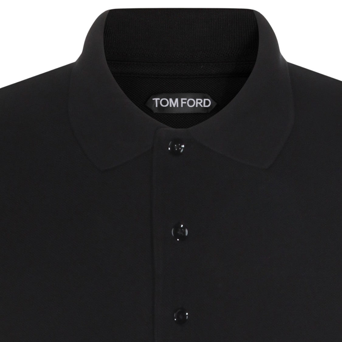 Tom Ford Classic Black Polo Shirt With Three-Button Placket