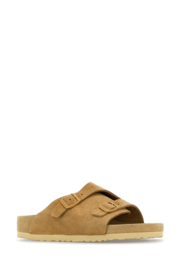 Birkenstock Beige Suede Zürich Slippers