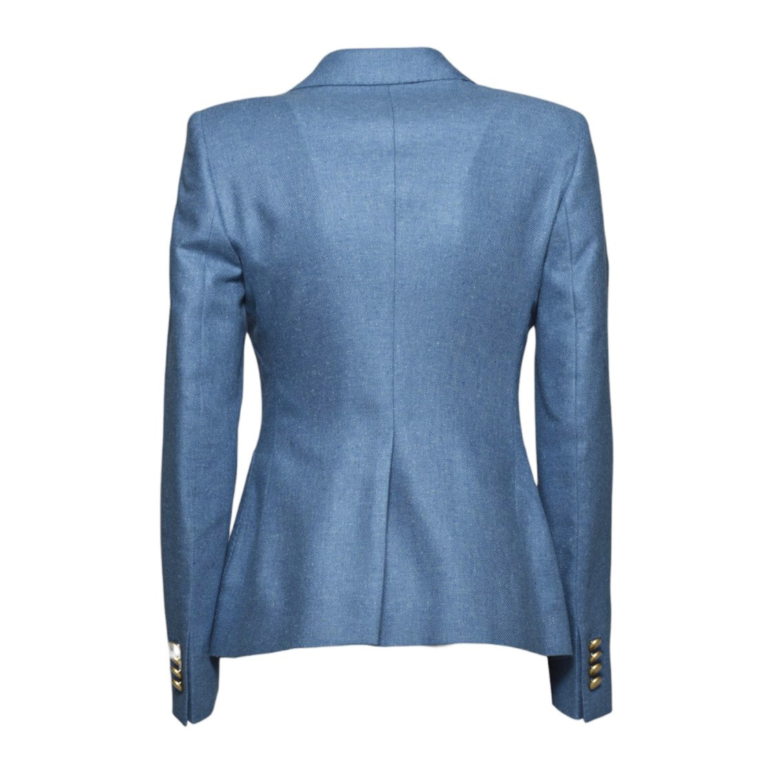 Tagliatore J-Coral Double-Breasted Jacket In Denim Silk Twill