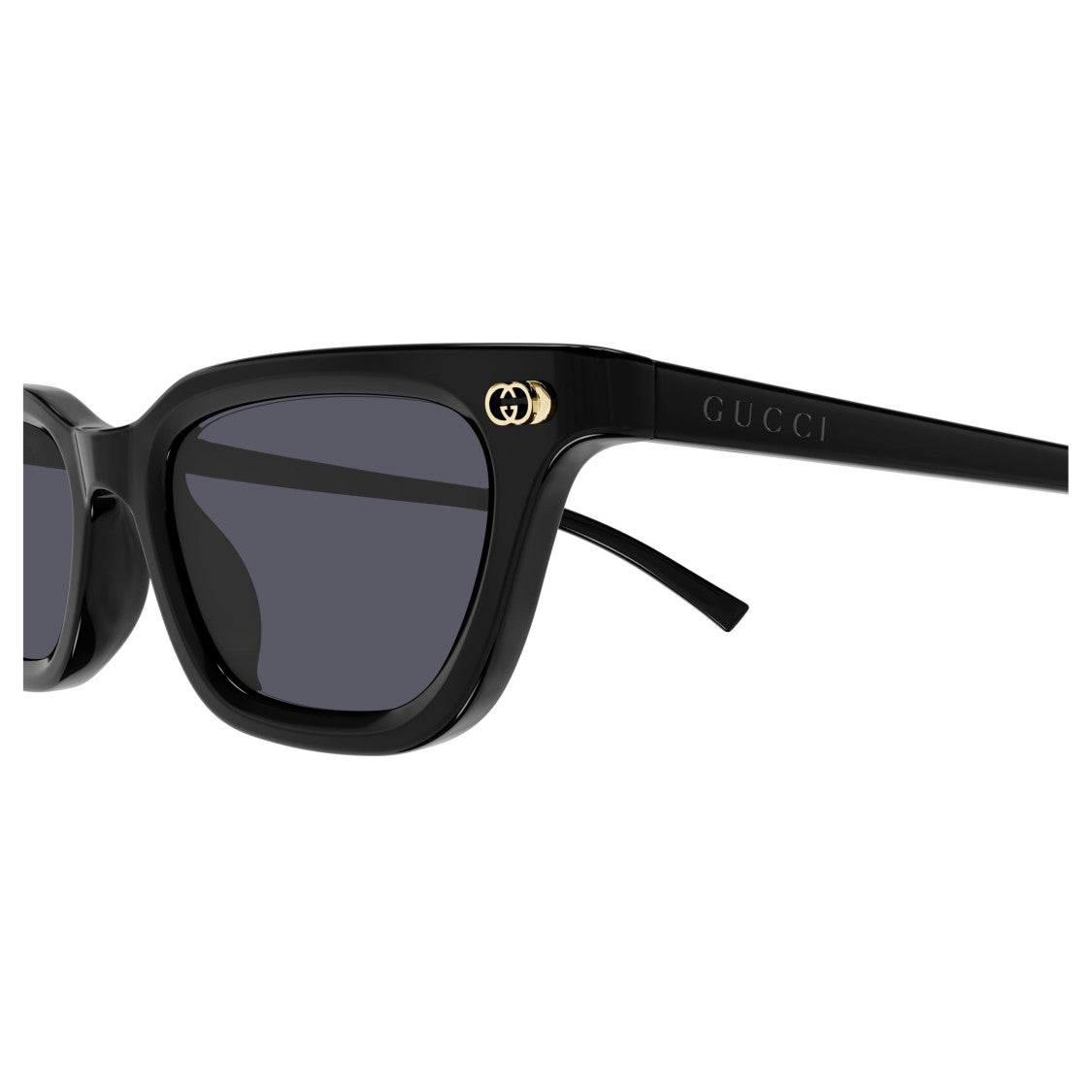 Gucci Rectangular Frame Sunglasses With Gold-Tone Accents