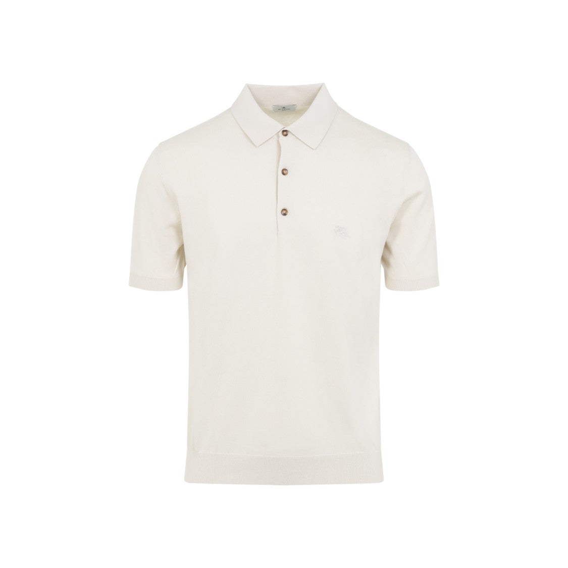 Etro Short-Sleeve Cotton Polo Shirt With Tonal Embroidery