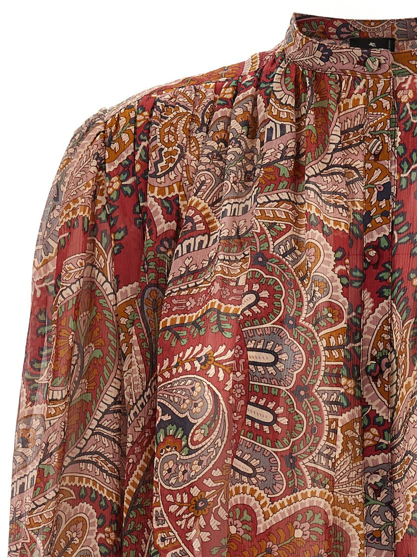 Etro Floral Paisley Silk Blouse