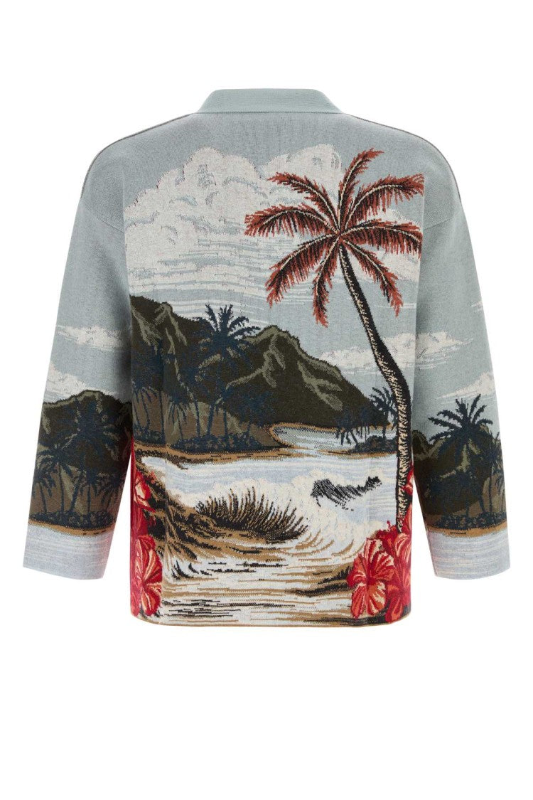 Alanui Embroidered Wool Blend Cardigan