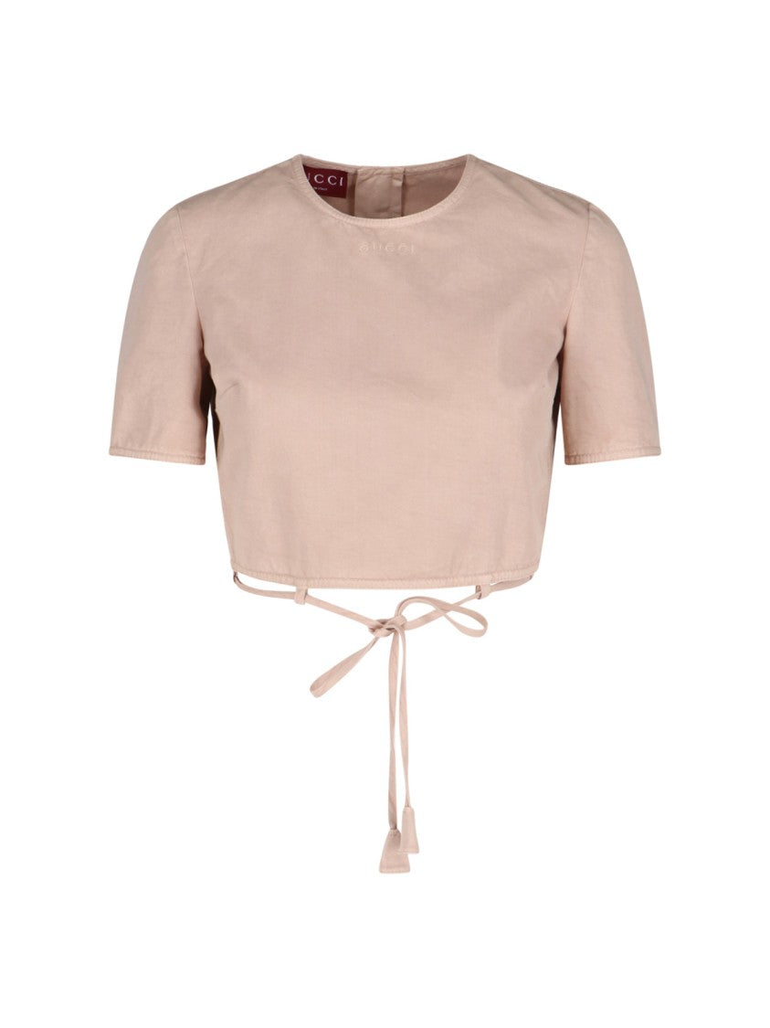 Gucci Lace-Up Top – Pink
