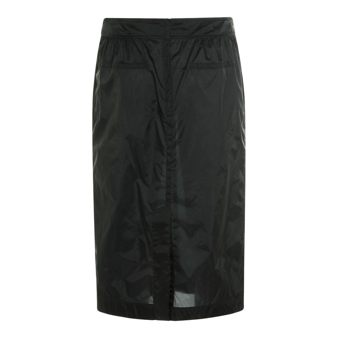 Saint Laurent Knee-Length Black Skirt With Subtle Gathered Waistband