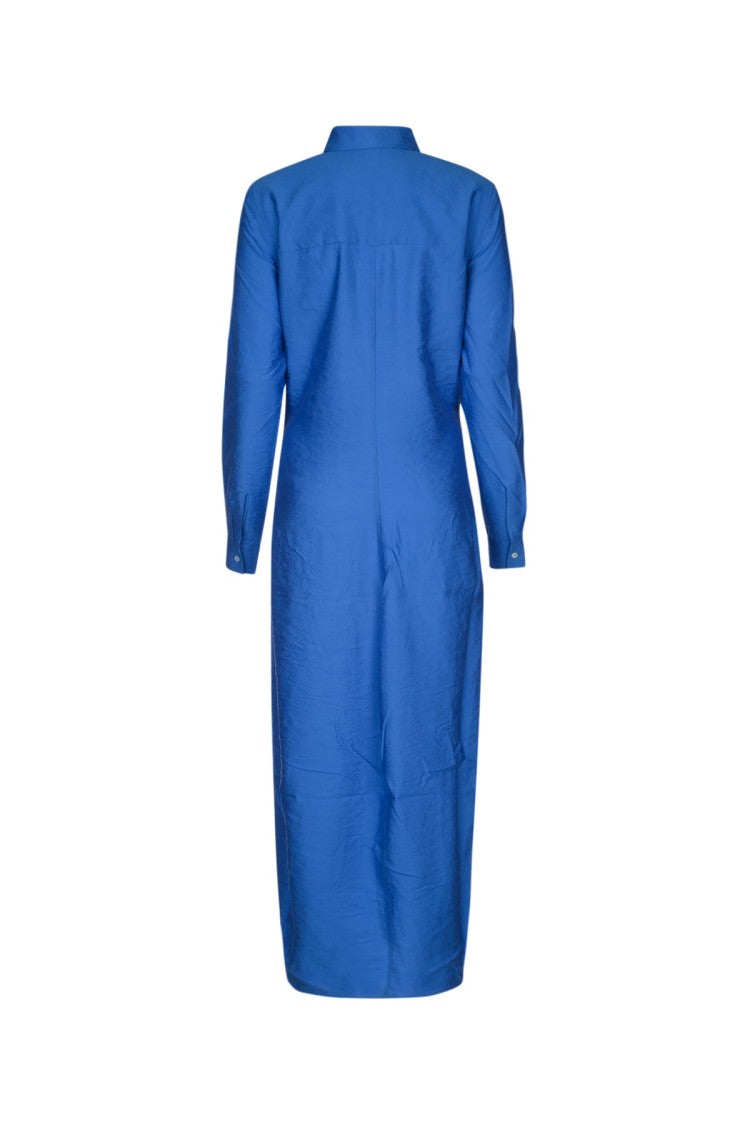 Totême Elongated Blue Parachute Shirtdress With Classic Collar