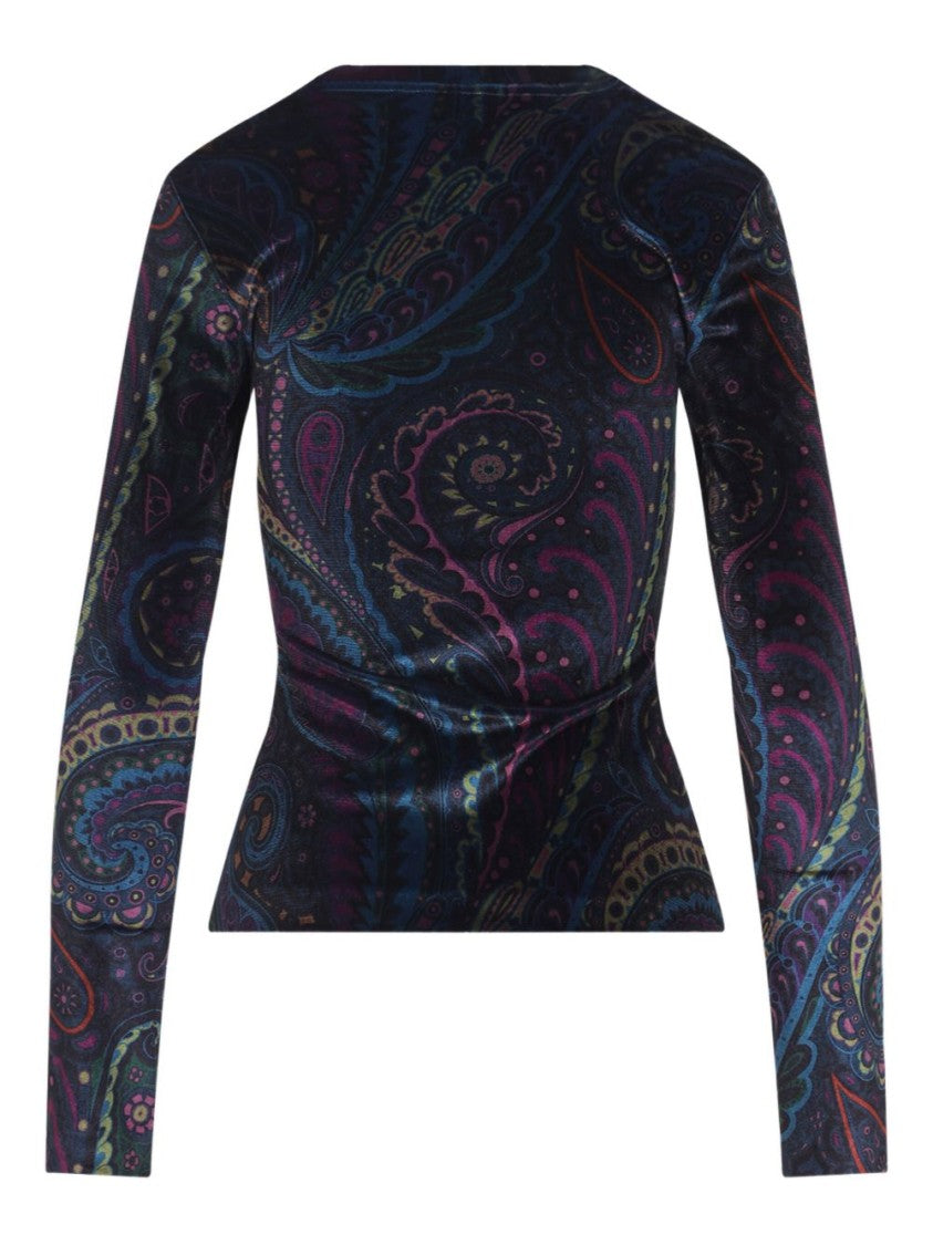 Etro Long-Sleeved Top In Paisley Print
