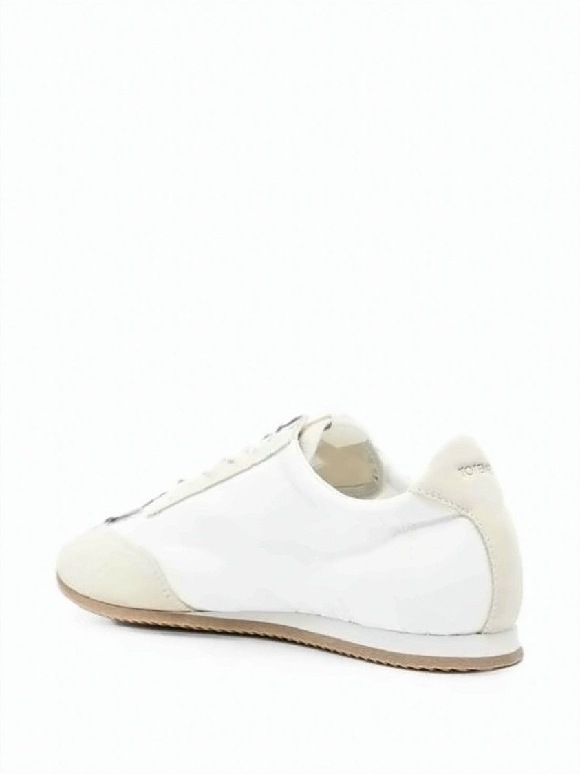 Totême Smooth Polyamide Sneakers With Calf Leather Overlays