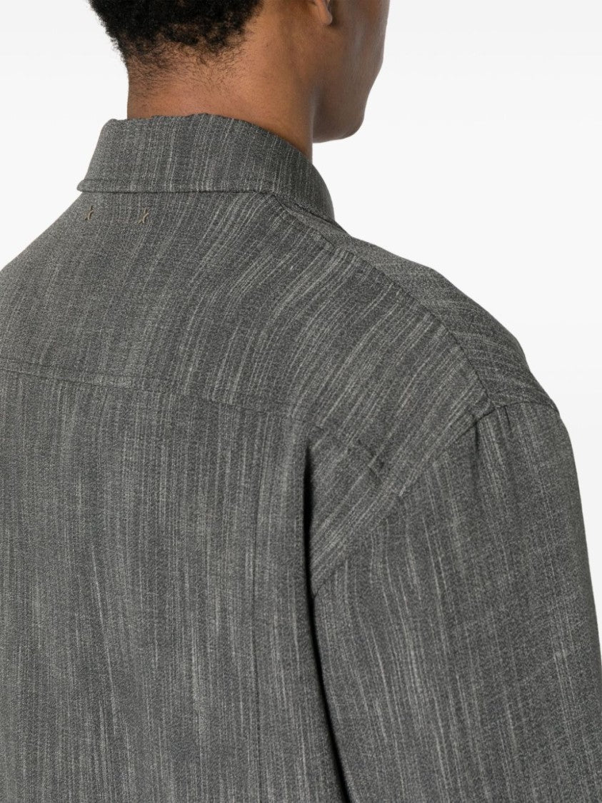 Golden Goose Medium Grey Mélange Virgin Wool Blend Jacket