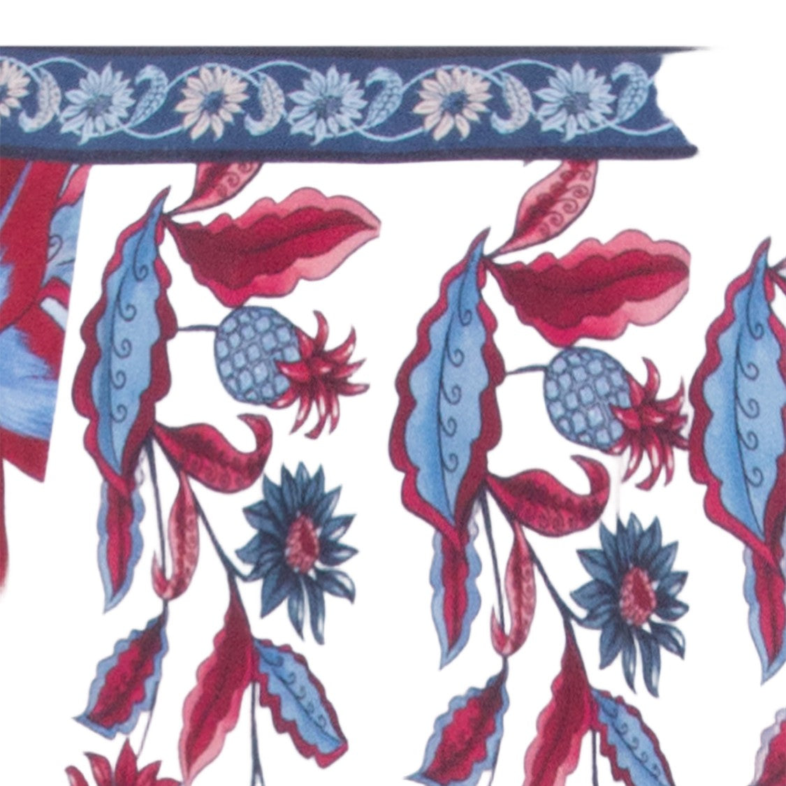 Farm Rio Mid-Length Skirt With Vibrant Floral Abstract Pattern