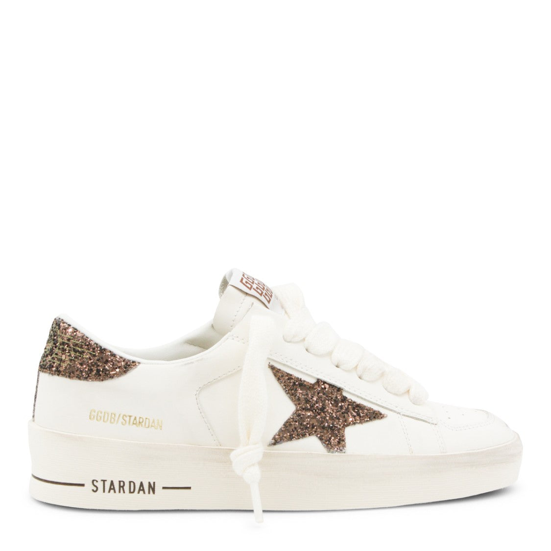 Golden Goose White And Beige Leather Super Star Sneakers