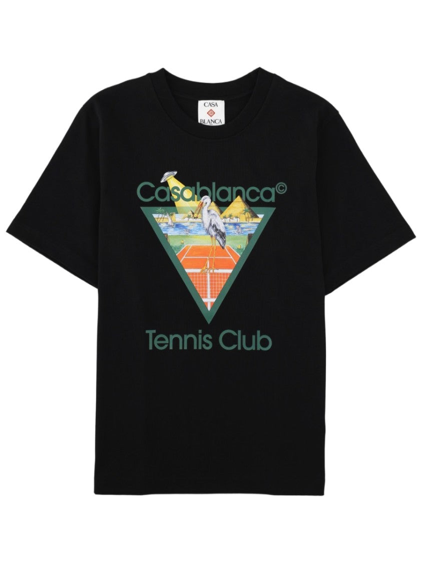 Casablanca Graphic Print Triangular Organic Cotton T-Shirt