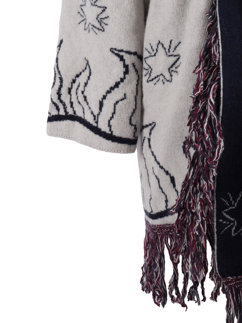 Shirt A Porter Celestial Jacquard Maxi Cardigan With Belted Waist