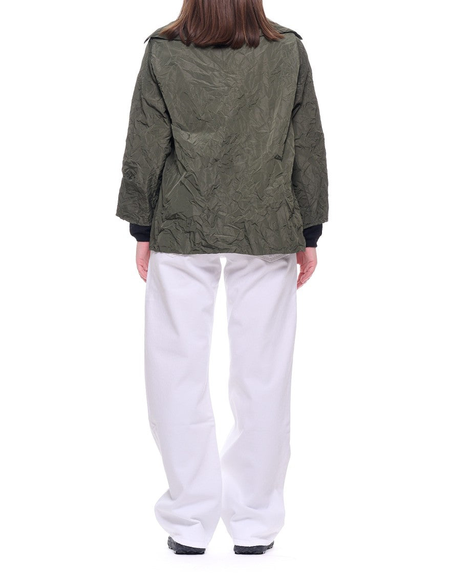 Maria Calderara Crinkled Technical Cape With Lieghtweight Insulation