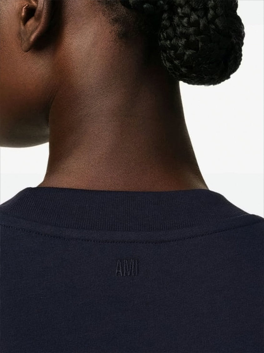 Ami Relaxed Fit Short-Sleeve T-Shirt With Raised Logo Detail
