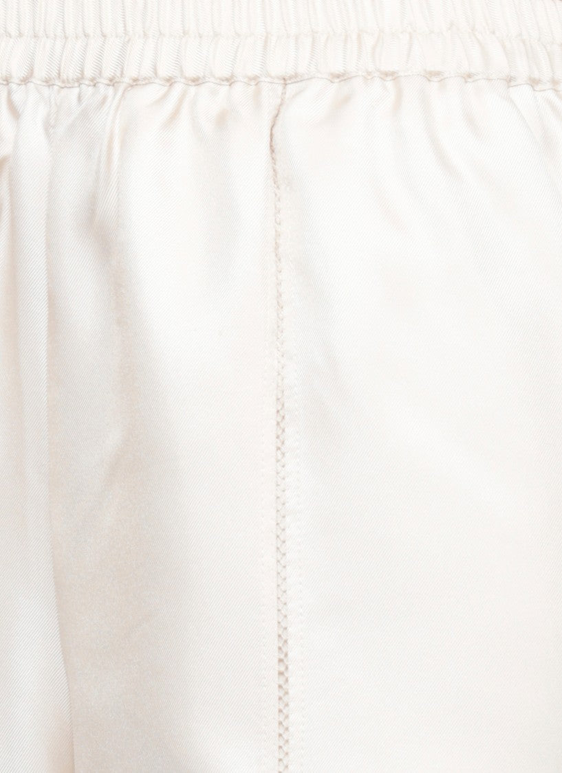 Loulou De Saison Ivory Lars Embroidered Silk Straight-Leg Pants