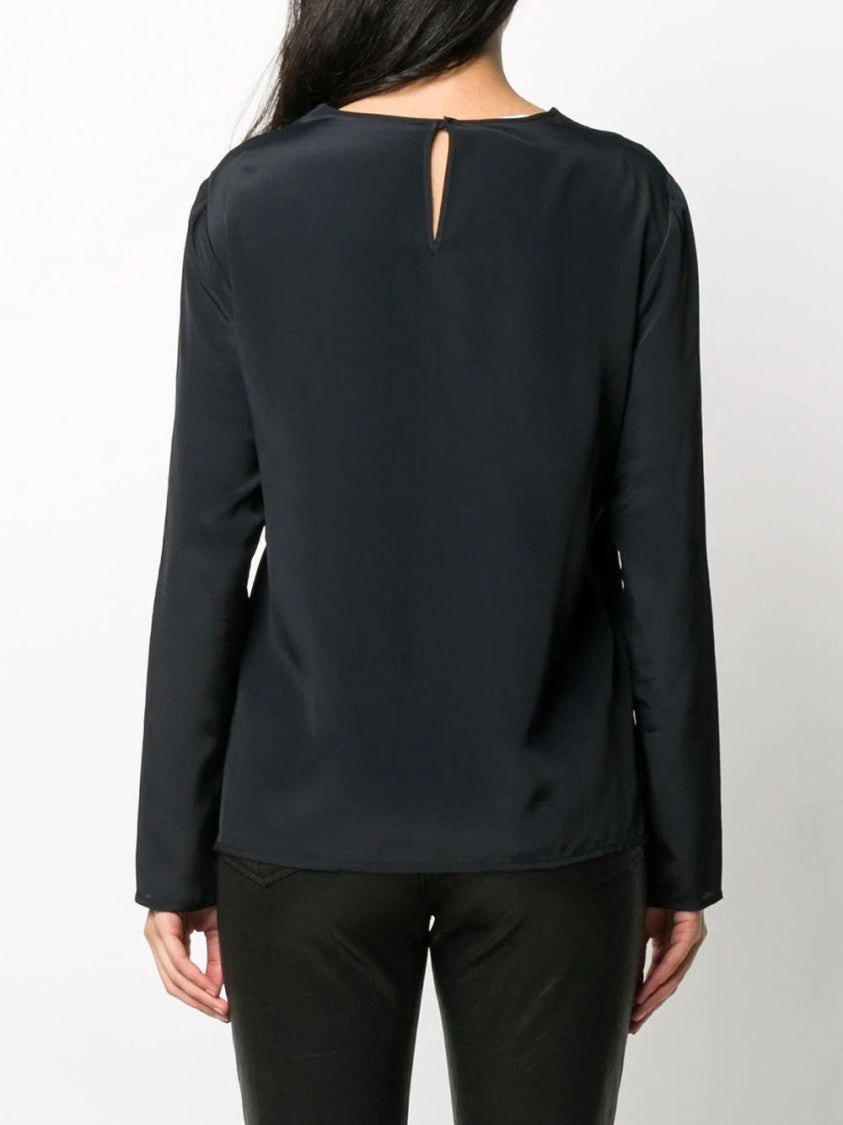 Alberta Ferretti Long-Sleeved Relaxed Fit Top With Bold Slogan Detail