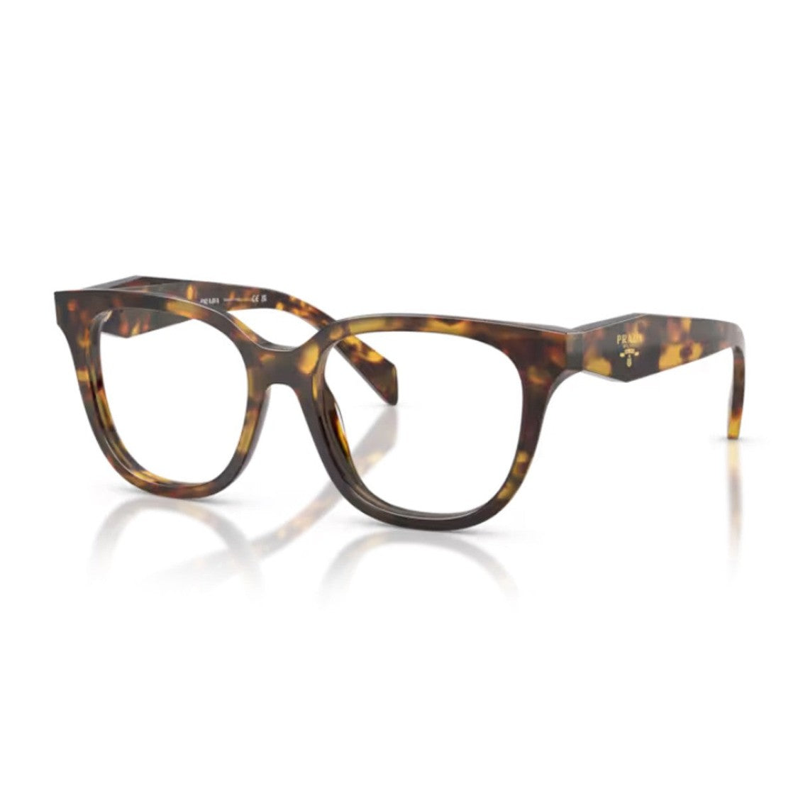 Prada Havana Pr C11v 3D Textured Butterfly Eyeglasses