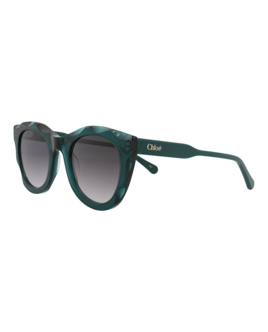 Chloé Round-Frame Recycled Acetate Sunglasses